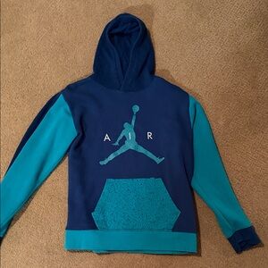 Nike Blue and Teal Kids Hoodie